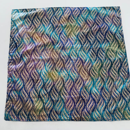 Gold Leaf Tie Dye Altar Cloth | Handmade Tarot Cloth | Boho Witch Decor | Metallic Style Crystal Grid Cloth