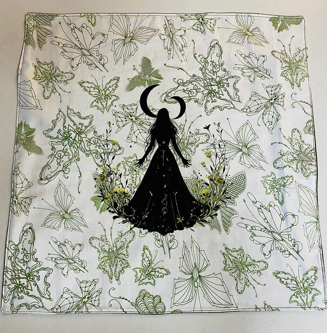 Moon goddess butterfly altar cloth tarot