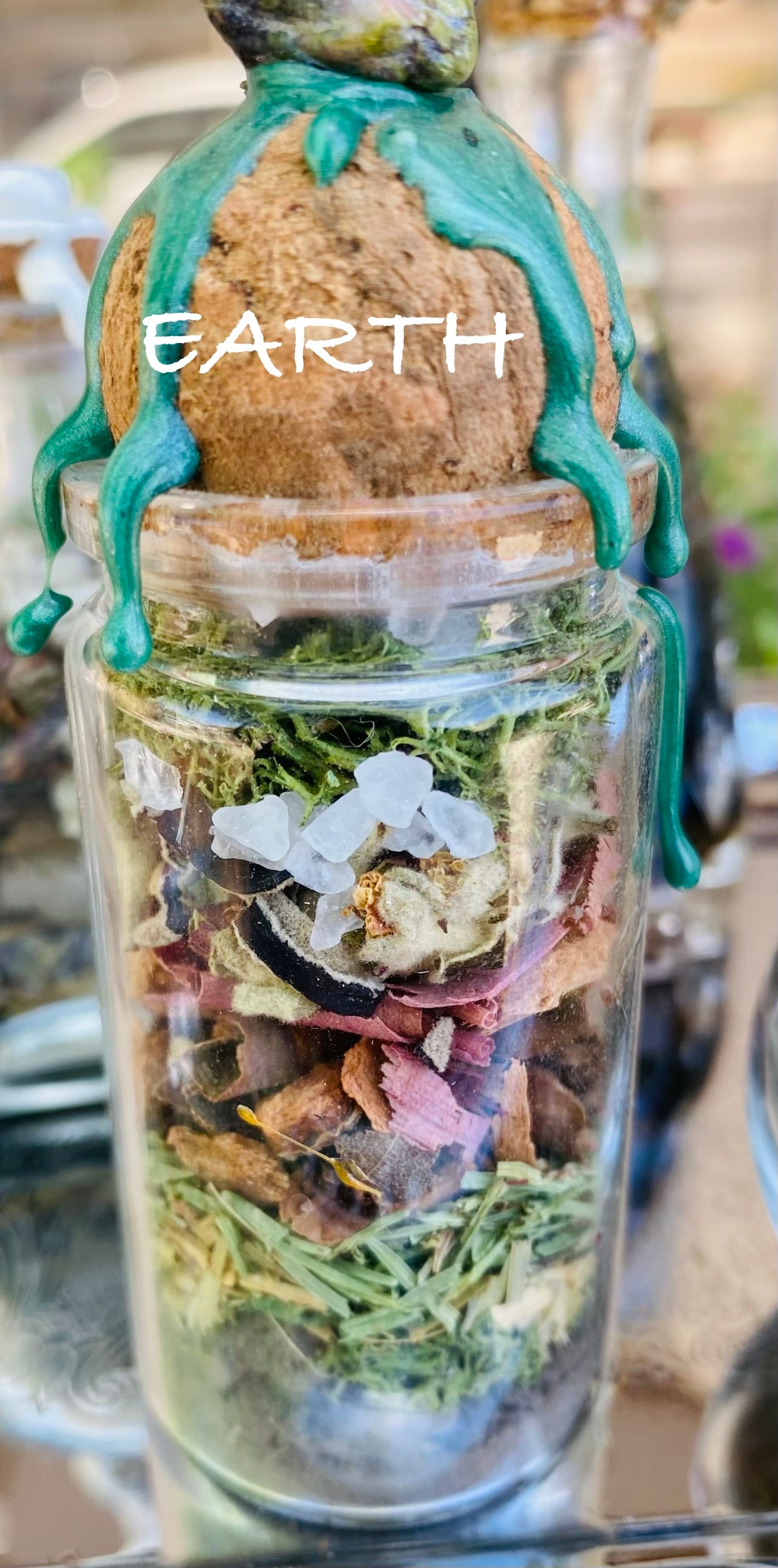 Elemental pentacle corners jars bottles