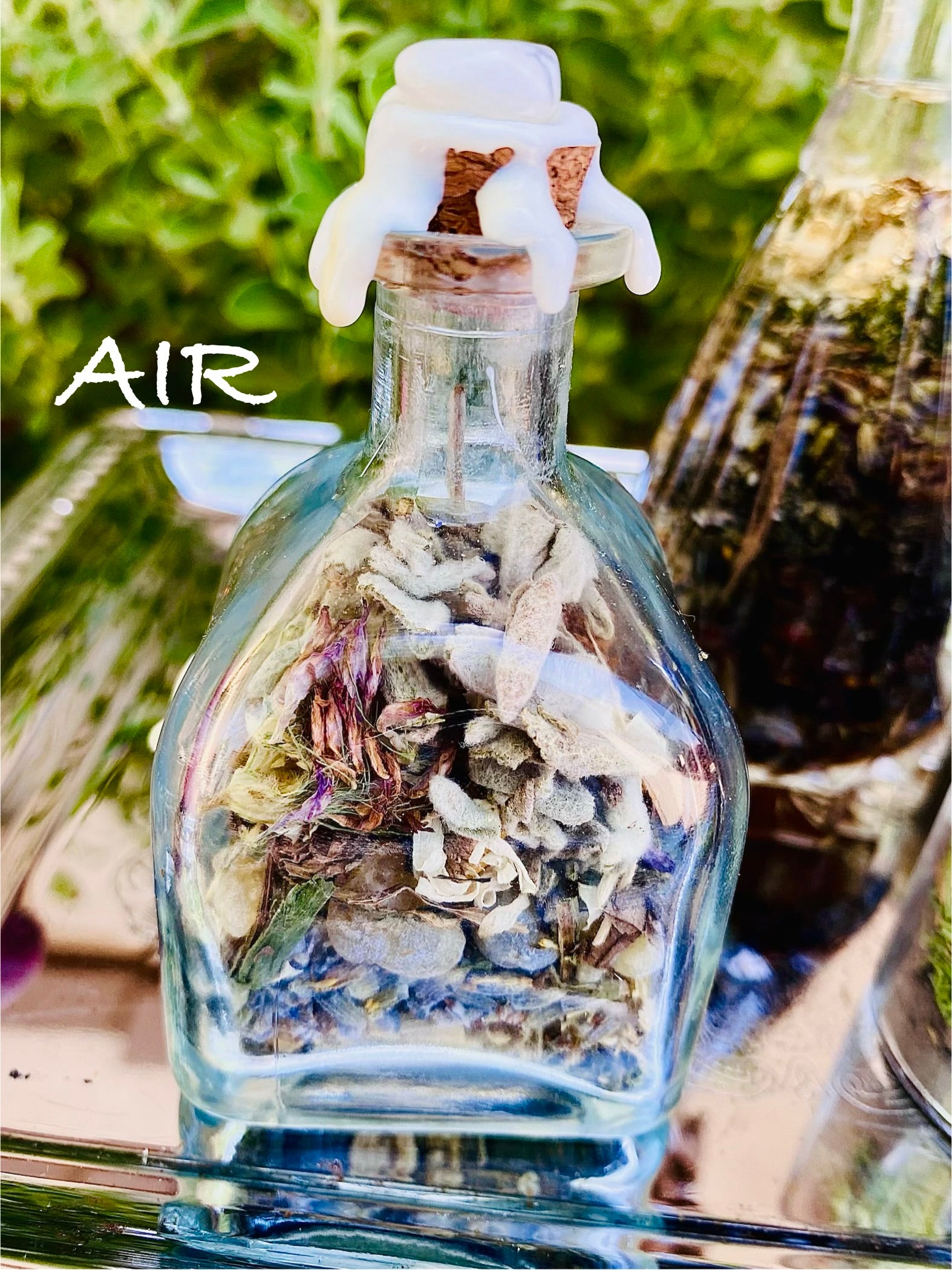 Elemental pentacle corners jars bottles