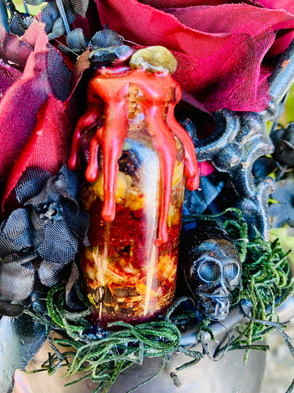 Hecate devotional floral cauldron altar offering