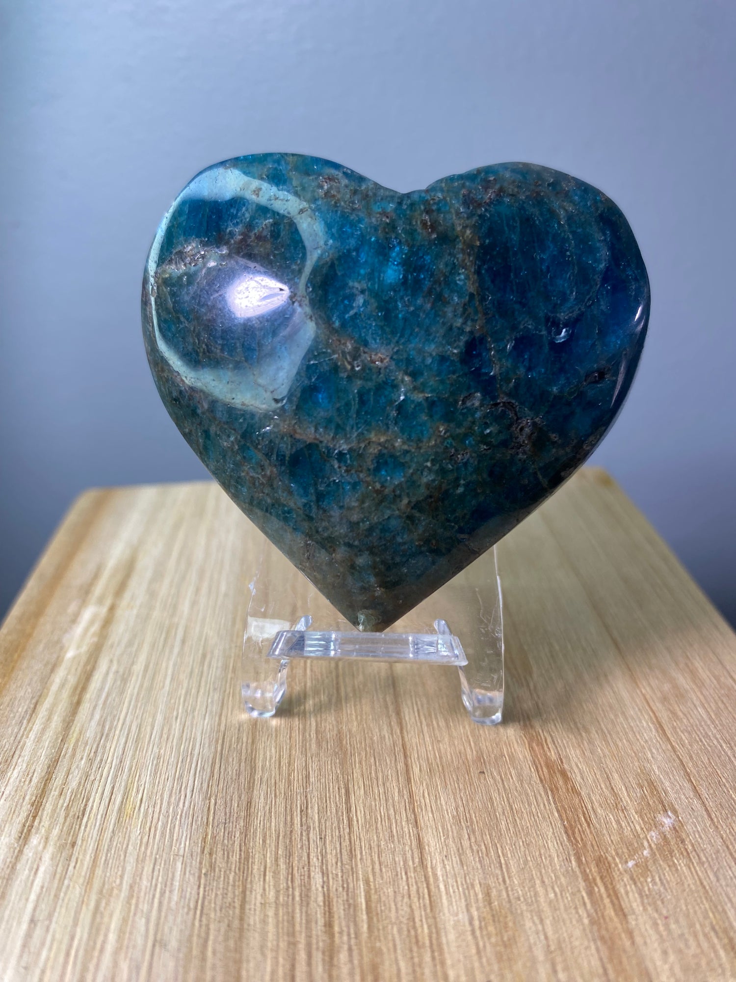 Blue Apatite Heart