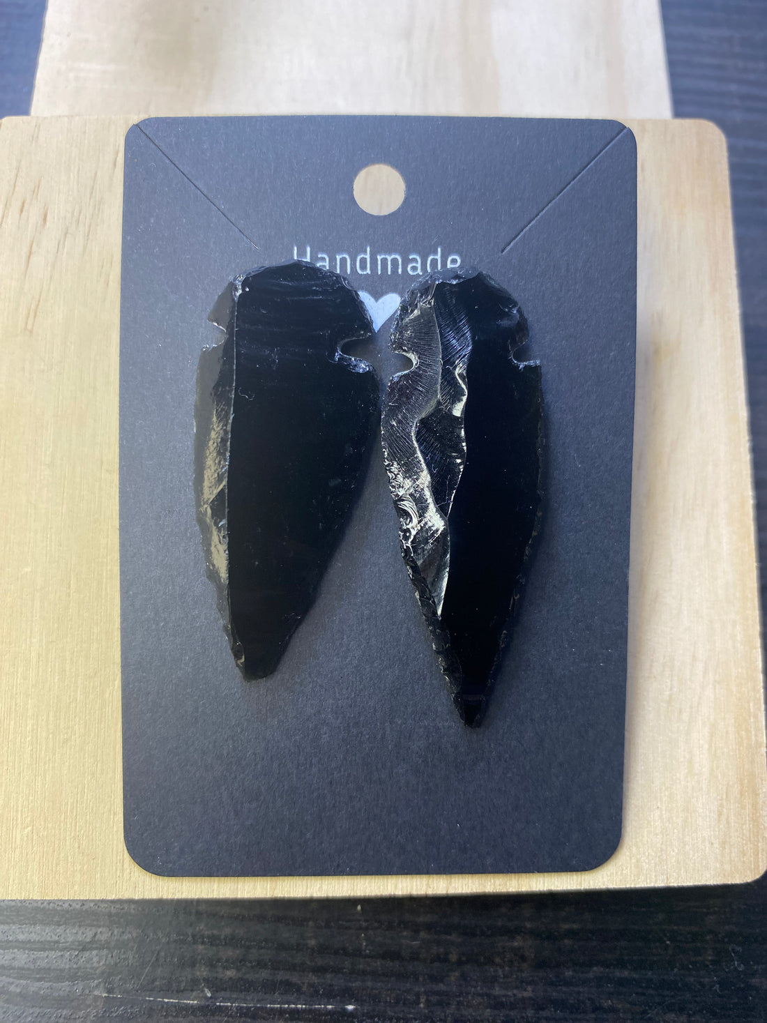 Obsidian Spear Earrings