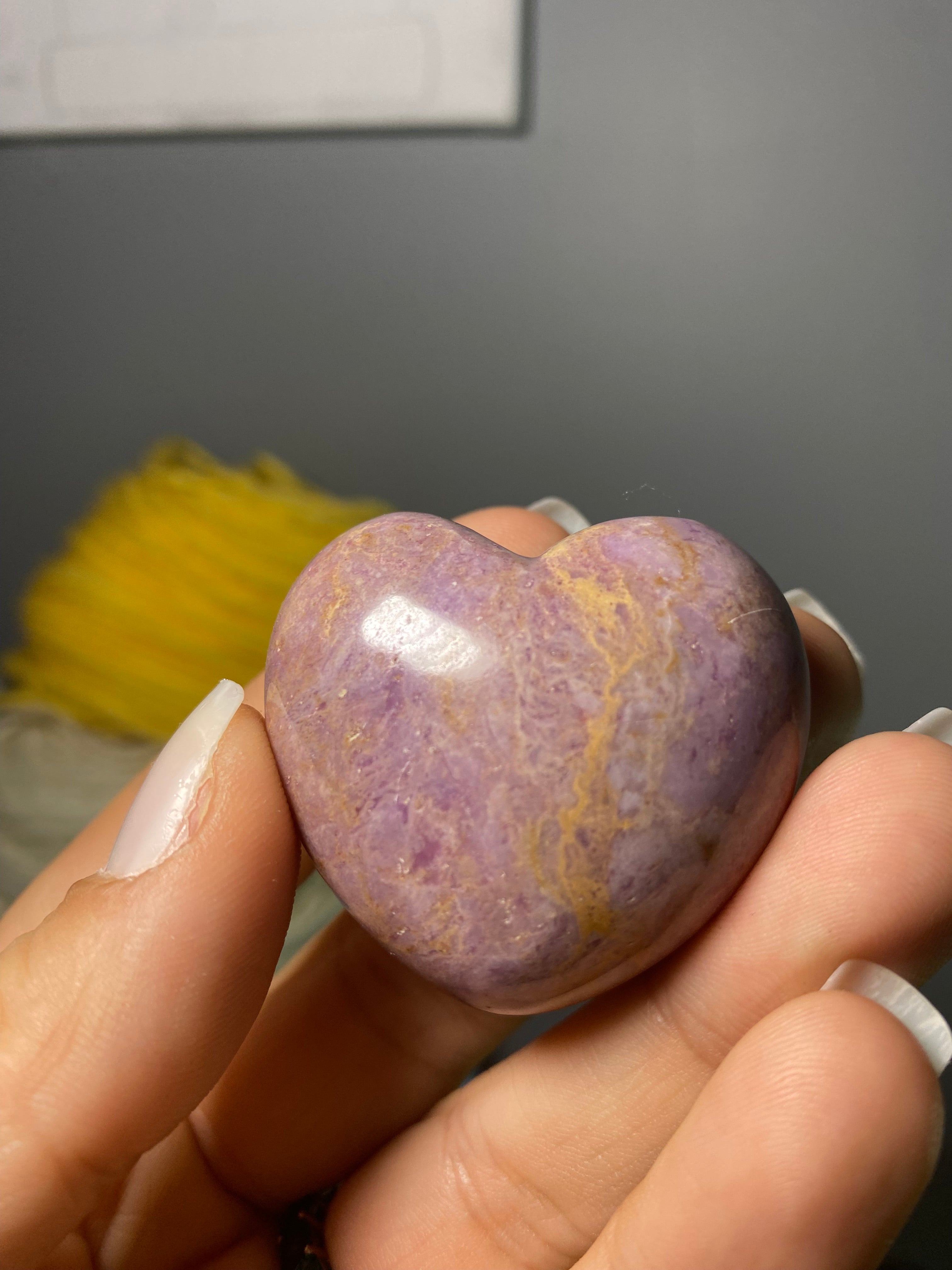Purple Jade Heart