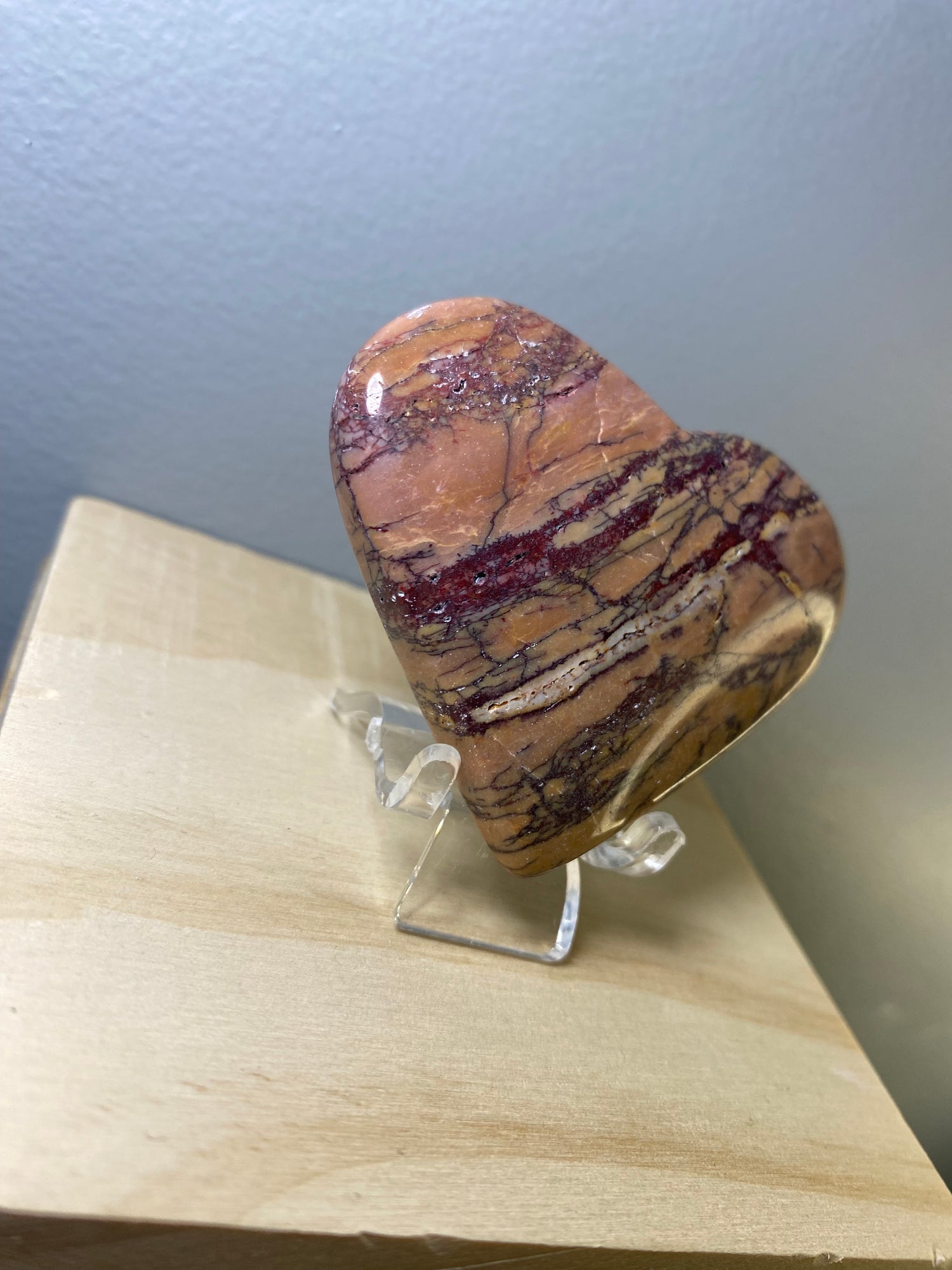 Mookaite Puffy Heart