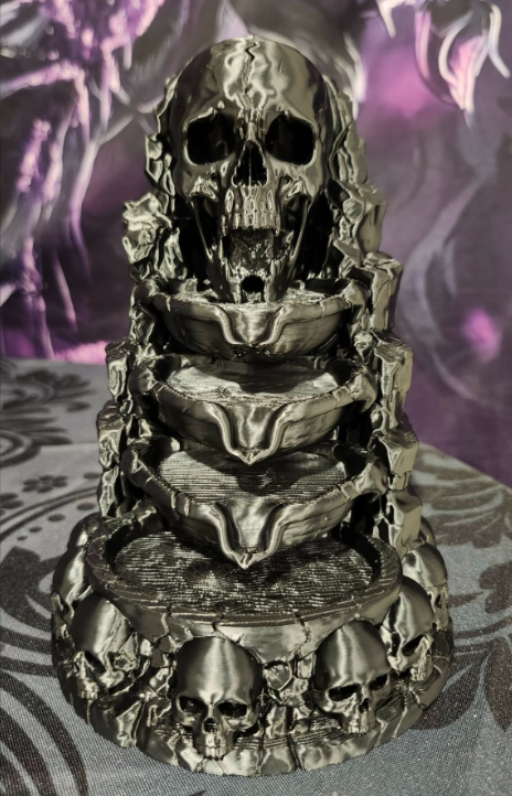 3D Printed Backflow Incense Burner - Skull Mountain