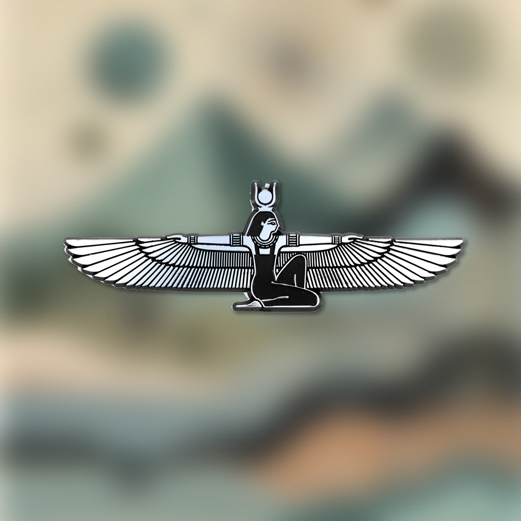 Winged Isis Goddess 3D Chrome-plated Emblem/Talisman