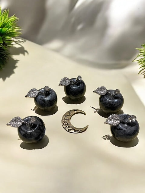 Labradorite Apple Crystal Carving