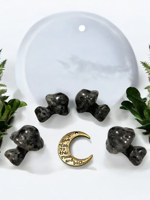 Labradorite Mini Mushroom Goddess Crystal Carving