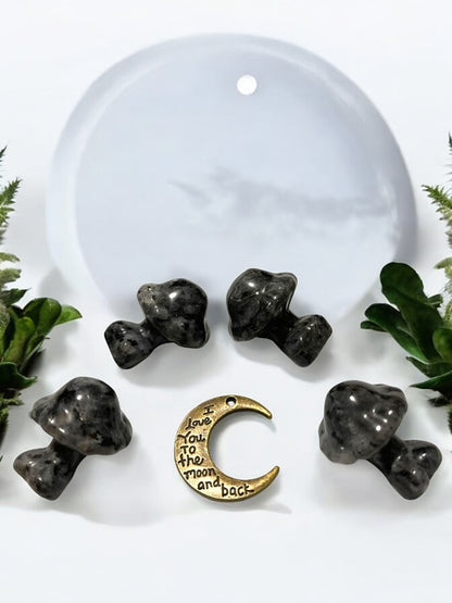 Labradorite Mini Mushroom Goddess Crystal Carving