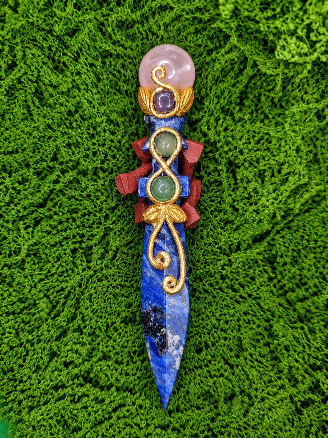 Lapis Lazuli and Rose Quartz Athame