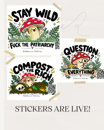 Mushy Messages to the World Vinyl Stickers