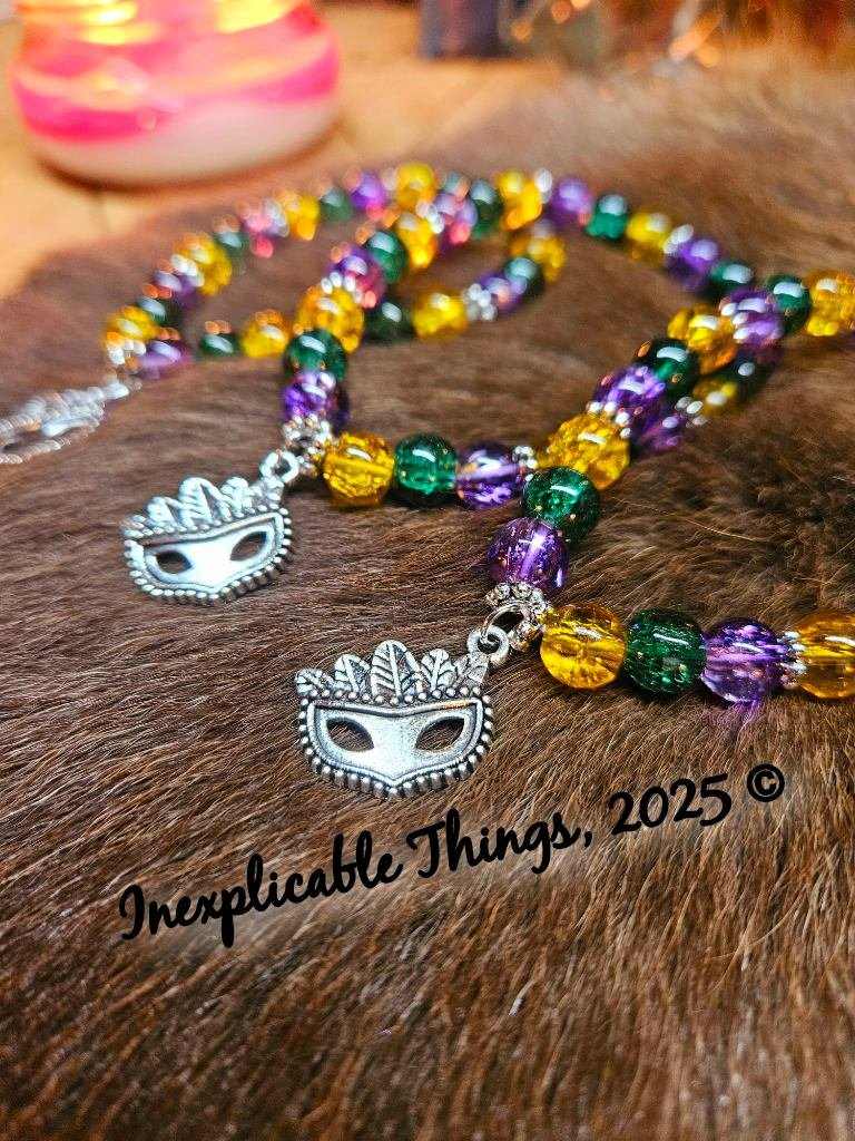Mardi Gras Beaded Bracelet