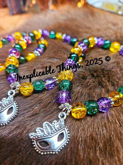 Mardi Gras Beaded Bracelet