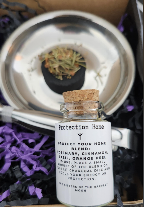 Mini Protection Ritual Kit for Home – Herbs, Candles, Incense, Burn Tools and Spell for Warding &amp; Spiritual Safety