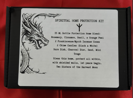 Mini Protection Ritual Kit for Home – Herbs, Candles, Incense, Burn Tools and Spell for Warding &amp; Spiritual Safety