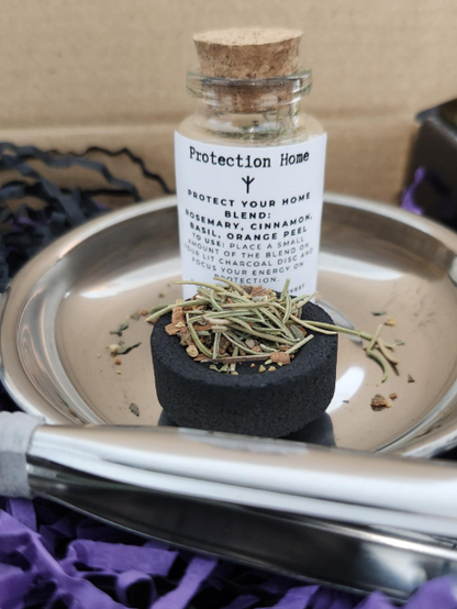 Mini Protection Ritual Kit for Home – Herbs, Candles, Incense, Burn Tools and Spell for Warding &amp; Spiritual Safety