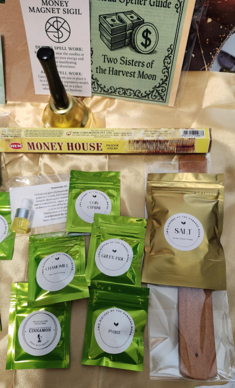 Money Magnet Road Opener Spell Kit removes obstacles + amplifies prosperity with sacred oils, charms &amp; intention.