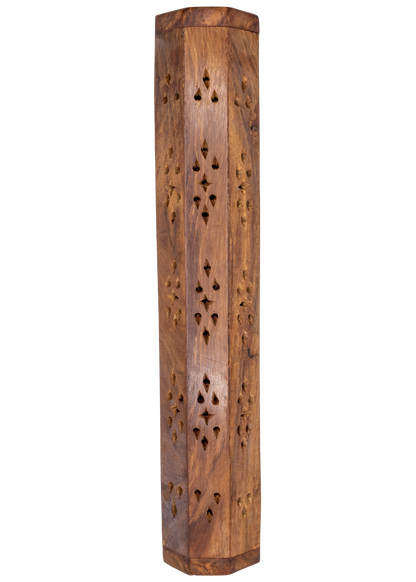 Brass Inlay Moon &amp; stars Coffin Incense Burner