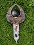 Moonstone and Silver Sheen Obsidian Wand