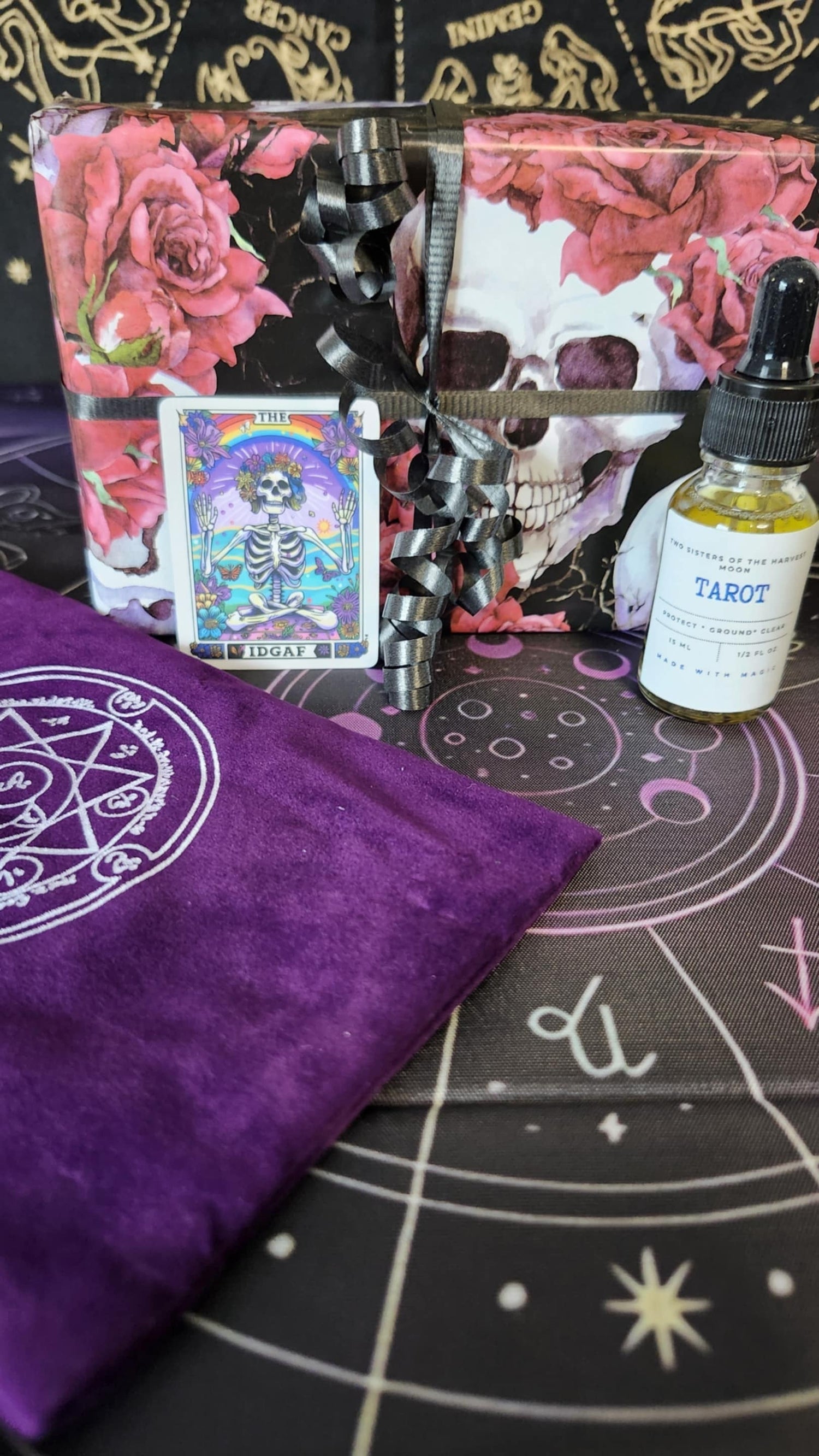 Mystery Tarot Deck Bundle - Intuitively Chosen Tarot Deck - Witchcrafted Tarot Oil&amp; Magical Tools for readings.