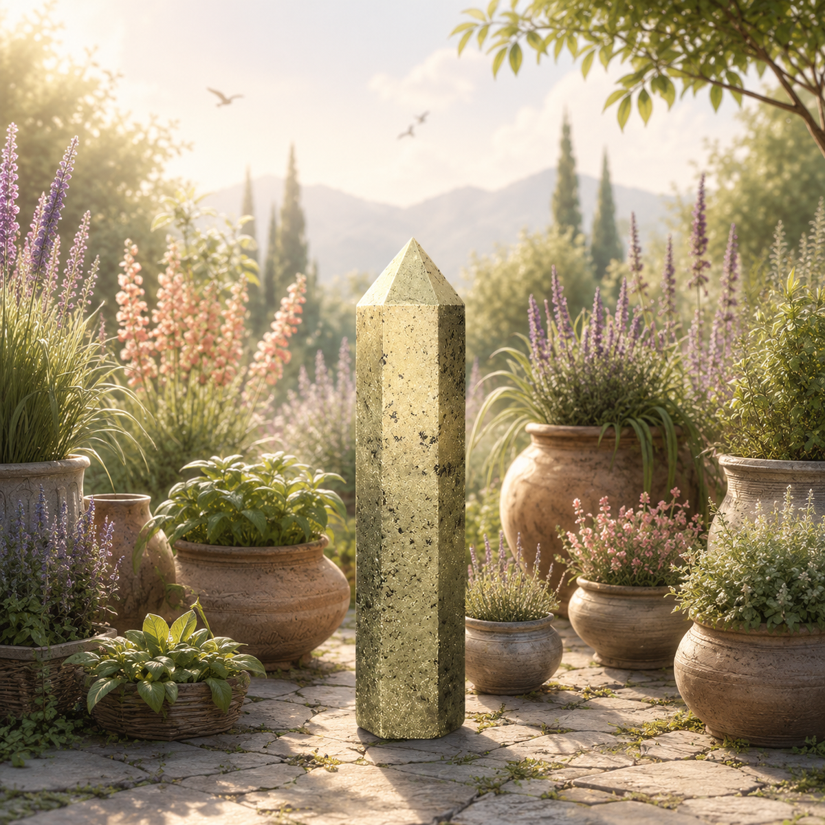 Natural Pyrite  Crystal Tower