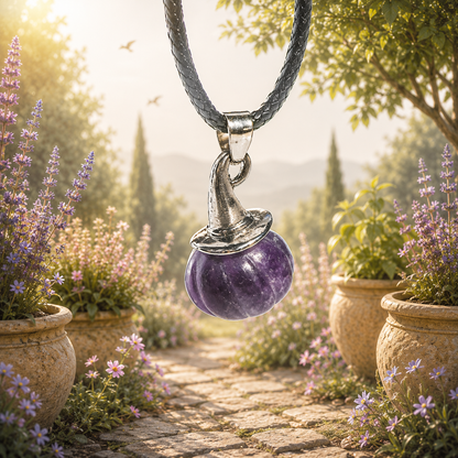 Natural Stone-Colored Pumpkin Witch Hat Pendants