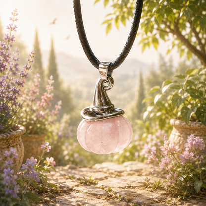 Natural Stone-Colored Pumpkin Witch Hat Pendants