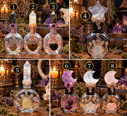 Enchanted Gemstone Perfume &amp; Ritual Spray Bottles – Refillable Crystal Bottles