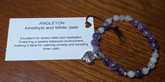 Amethyst/ White Jade