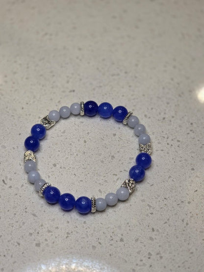 Blue Chalcedony/ Blue Kyanite/ Hematite