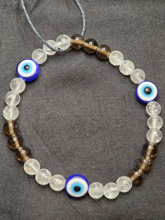 Clear Quartz/ Evil Eye/ Smokey Quartz