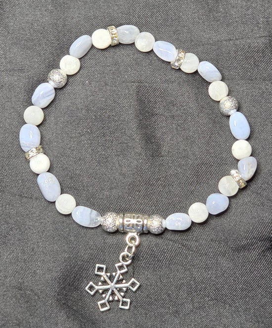 Blue Lace Agate/ White Moonstone