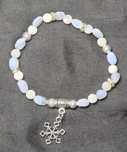 Blue Lace Agate/ White Moonstone