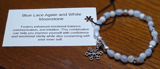 Blue Lace Agate/ White Moonstone