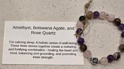 Amethyst/ Botswana Agate/ Rose Quartz