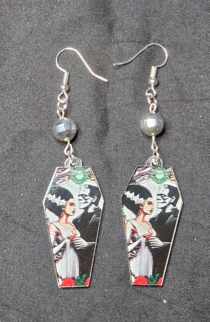 Frankenstein and Bride Earrings