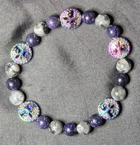 Blue Goldstone/ Larvikite/ Rainbow Hematite