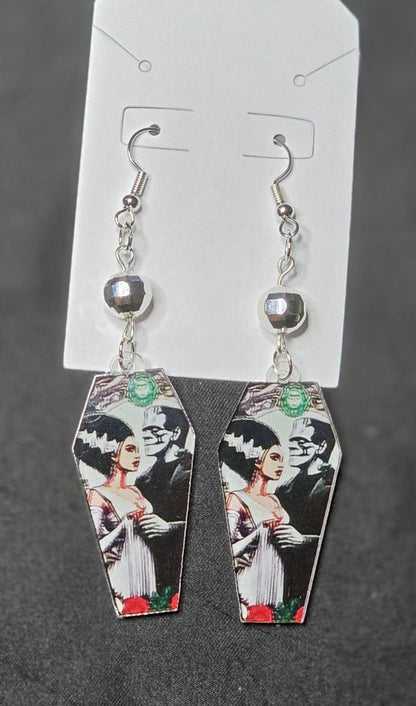 Frankenstein and Bride Earrings