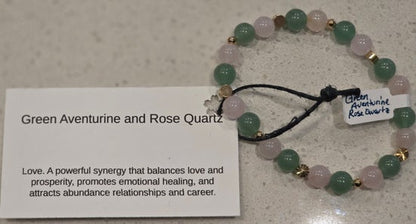 Green Aventurine/ Rose Quartz