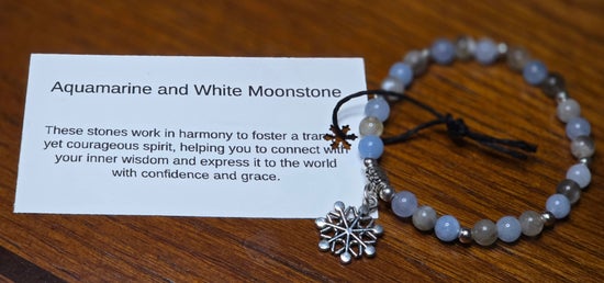 Aquamarine/ White Moonstone