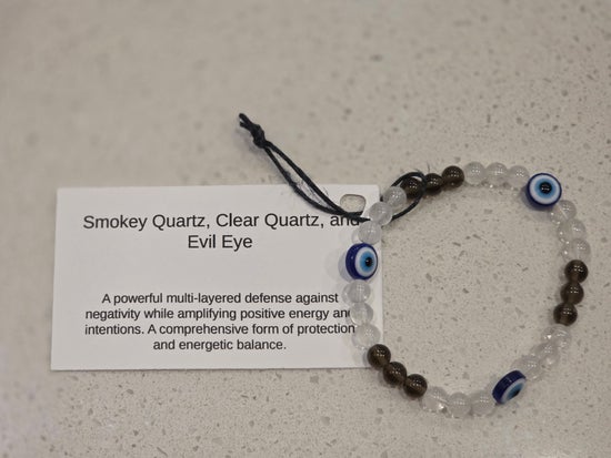 Clear Quartz/ Evil Eye/ Smokey Quartz