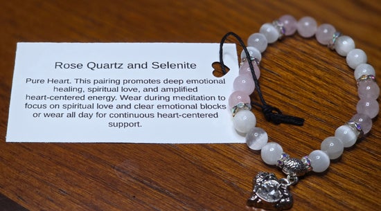 Rose Quartz/ Selenite