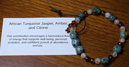 African Turquoise Jasper/ Amber/ Citrine