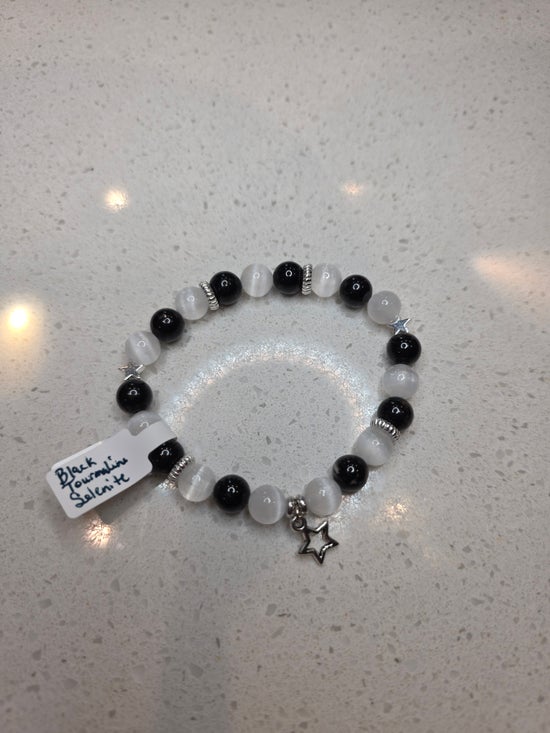 Black Tourmaline/ Selenite