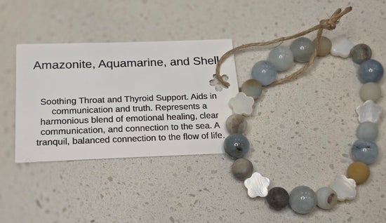 Amazonite/ Aquamarine/ Shell