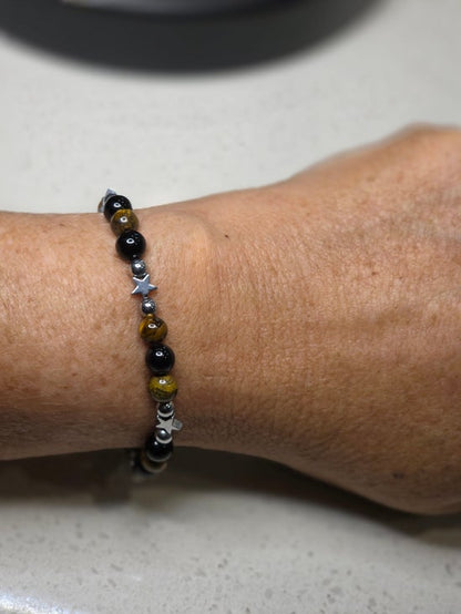 Black Obsidian/ Hematite/ Tiger&