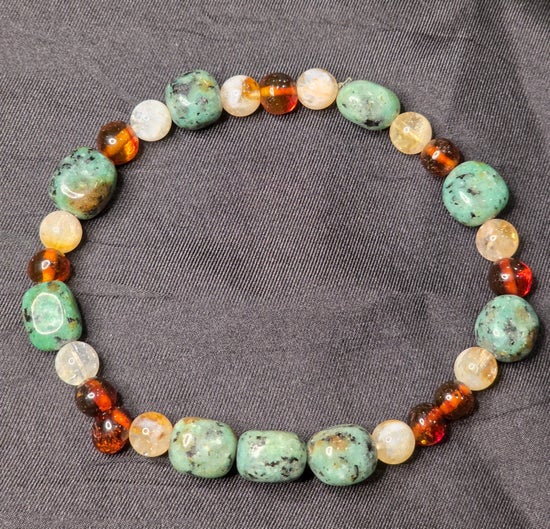 African Turquoise Jasper/ Amber/ Citrine