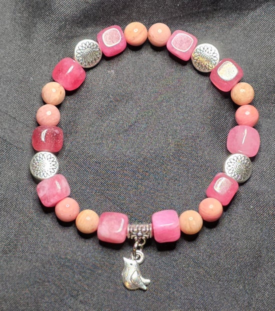 Dyed Strawberry Quartz/ Rhodonite