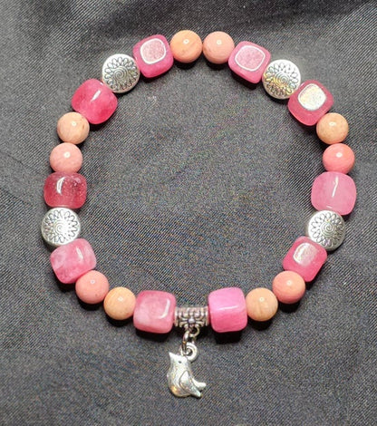 Dyed Strawberry Quartz/ Rhodonite